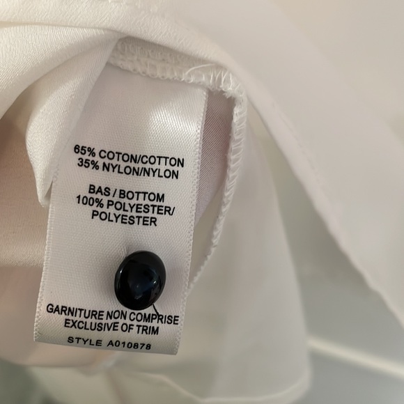 JACOB White Dress Top with Black Lace Details - Picture 5 of 5